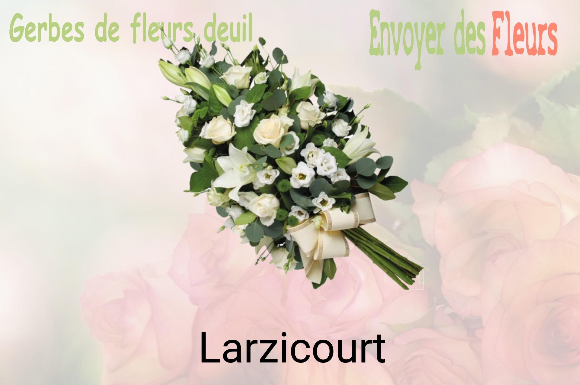 Gerbe de fleurs de deuil livrée à Larzicourt